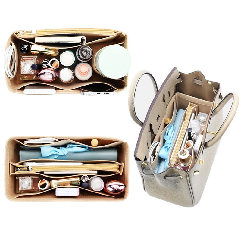 Lckaey Purse Organizer for Hermes birkin bag 25 Felt organizer