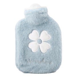 Tabanzhe Tabanzhe 500ml Small Hot Water Bottle with Premium Faux Fur Cover - Mini Hot-Water Bag for Cold & Hot Compress, Suitable for Women, Seniors, and Children (Pink or Blue)