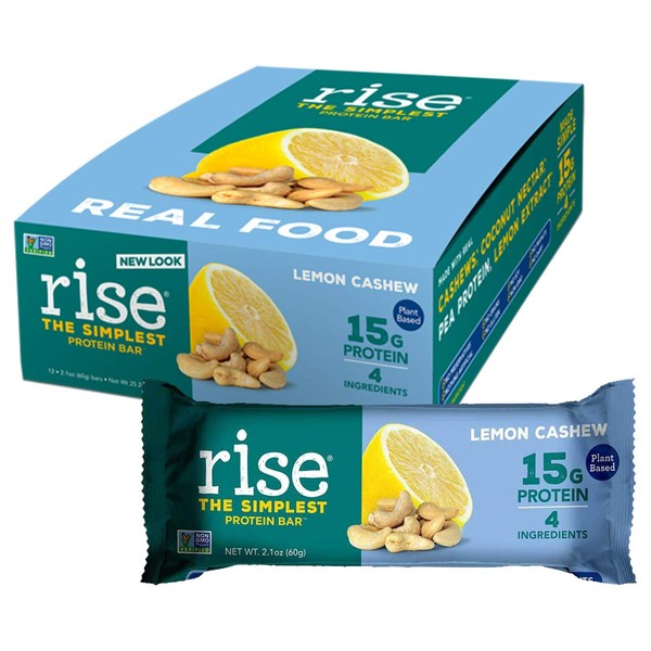 Rise Bar Protein Lemon Cashew, 2.1 Ounce (12 Count)
