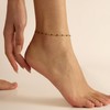 Dabovos Ankle for Women 18K Gold Plated Dainty Beads Chain