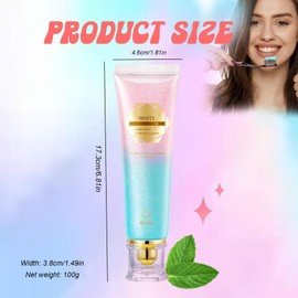 VIDSTW Pack of 3 100 g Niacinamide Toothpaste Radiant Whitening Toothpaste White Teeth Niacinamide Whitening Toothpaste Mint Flavour Promotes Natural Teeth Whitening Fresh Breath