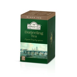 Ahmad Tea Black Tea, Darjeeling Teabags - Caffeinated and Sugar-Free, 20 ct (Pack of 6)