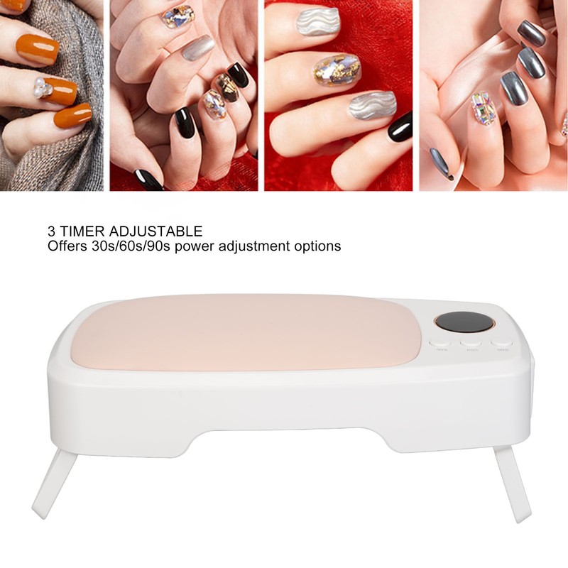 Nail Arm Rest UV LED Lamp Folding PU Padded Hand