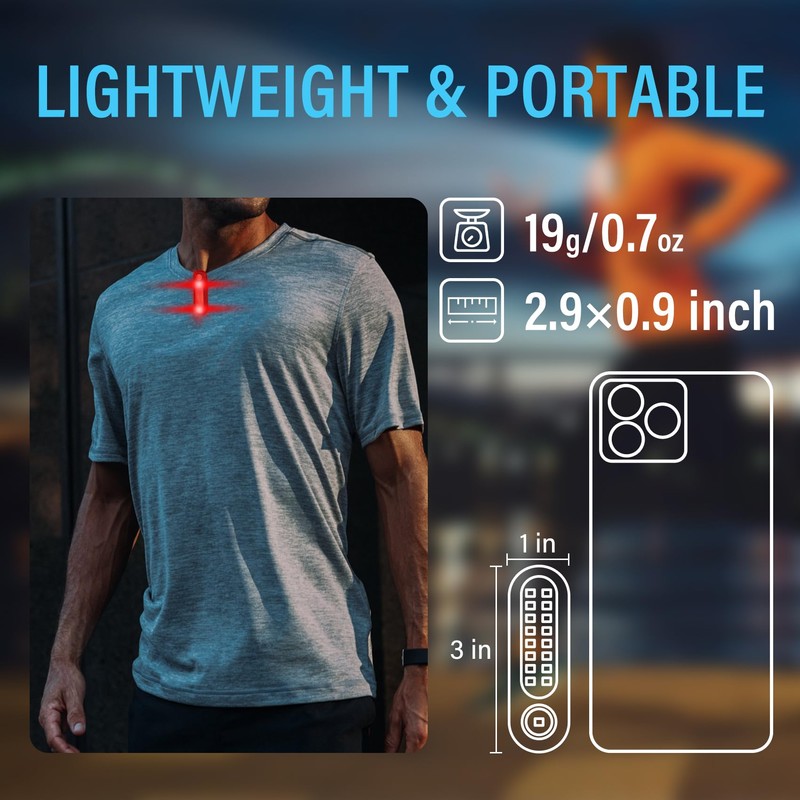 Yaklim Clip On Flashlight, Rechargeable Running Lights for Runners Portable