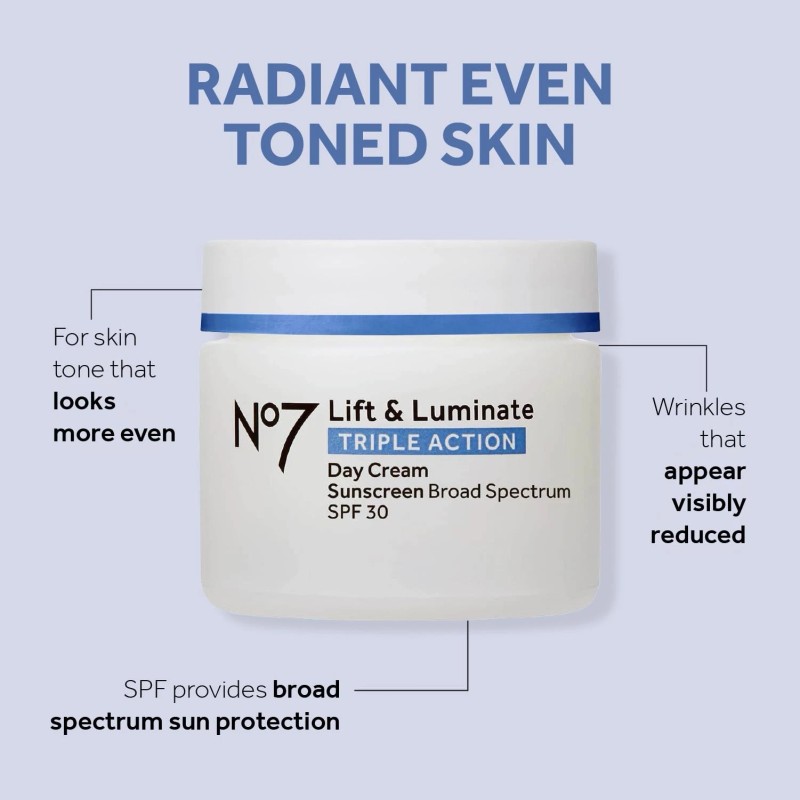 No7 Lift and Luminate Face Moisturizer with SPF 30 Anti