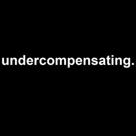 Funny Under Compensating Vinyl Sticker Car Decal (6" White)