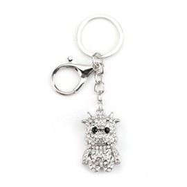 Sparkling Keychain Rhinestone Cattle Keychains for Women Elegant Car Keychain, Bling Bag Charm