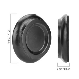 4 PCS Piano Foot Pads, Round Beech Wood Piano Caster Cup Foot Pad Set Upright Piano Caster Cups Accessories(Black)