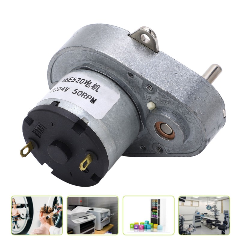 Gear Motor DC 24V 50RPM Speed Reduction Geared Motor Alloy