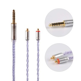 Kinboofi 16 Core Silver Plated Copper Earphone Cable, Detachable Replacement Earphone Cable HiFi Extension Cord for Shure SE846 SE535 SE215 TINHIFI T2 T3 T2 Plus T4 P1(MMCX 4.4mm)