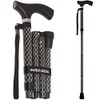 Switch Sticks Walking Cane for Men or Women, Foldable and Adjustable from 32-37 inches, Engraved Soiree