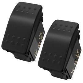 Joinfworld Rocker Switch 12V Marine Boat 2 Pin Rocker Switch 20A SPST On Off Toggle Switch Waterproof 12 Volt Switch for Automotive Car UTV ATV