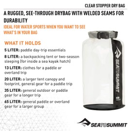Sea to Summit Clear Stopper Dry Bag – Clear Waterproof Dust Bag Pack