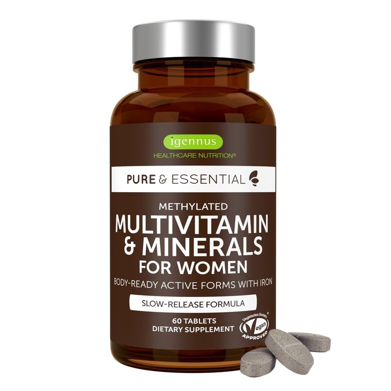 Igennus High Potency Methylated Multivitamin for Women, Pure & Clean