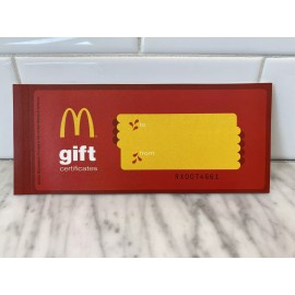 McDonald's Rare Collectible, 2010 McDonald's Gift Certificates, Book of 5, Unused