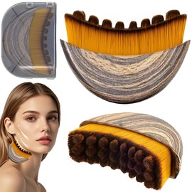 1 Stück Lymphatic Contour Face Brush, Gesichts Lymphdrainage Massagegerät, Trockenbürsten Gesichtsbürste, Kinn Und Kieferformung, Ergonomisch Gestaltet, Um Sich Genau An Die Haut Anzupassen