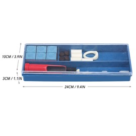 20-in-1 Billiard Repair Kit Cue Tip Repair Tool Billiard Chalk Pool Cue Tips Cue Stick Ferrules Cue Tip Clamp Cue Tip Trimmer Included QIUNI