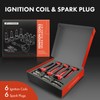 A-Premium Red Set of 12 Ignition Coil Pack and Iridium