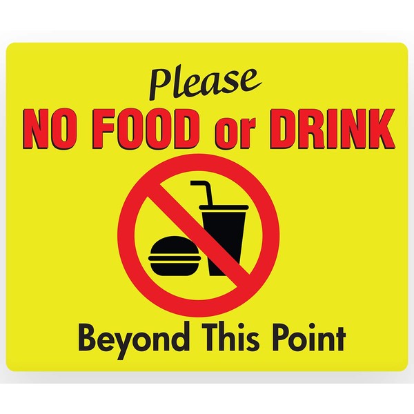NO FOOD or DRINK Beyond this Point Sign – PVC