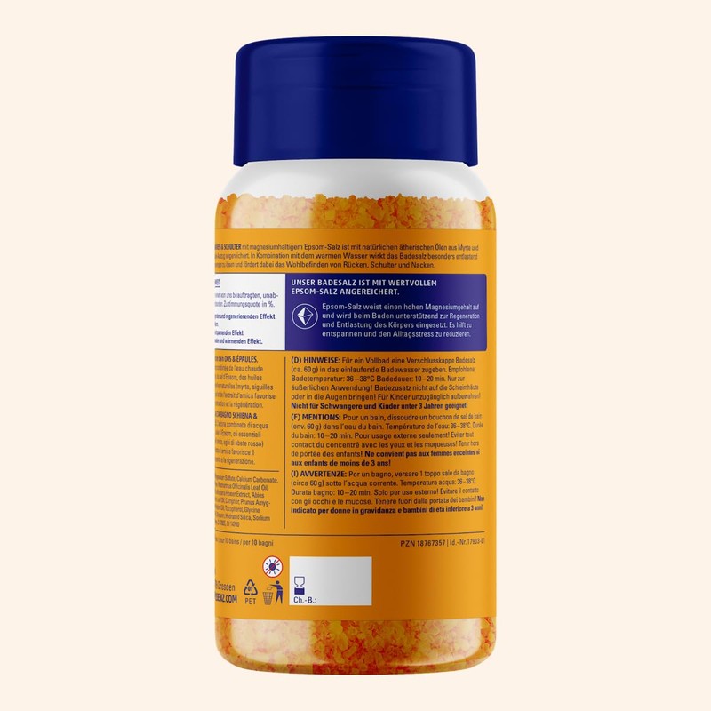 Dresdner Essenz Bath Salt Back & Shoulder 600 g Bath