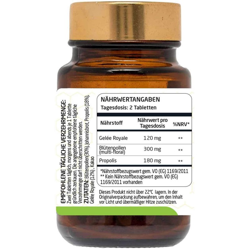 Bee&You Royal Jelly Flower Pollen Propolis with 500 mg 60