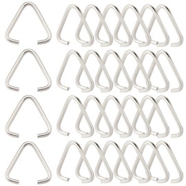 SOFPLATE 1 Box 300Pcs 16mm Triangle Open Jump Rings Gold Pinch Bails Buckle Clasps Hang Drops Iron Pinch Clip Bail Clasp Charm Bead Pendant Connectors for jewellery Making Supplies DIY Craft Accessori
