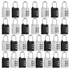 Kenning 30 Pcs 3 Digit Combination Padlocks Black Silver Gym