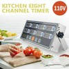 FIKNEE 8 Channel Kitchen Timer Calculagraph LED Digital Commercial Countdown