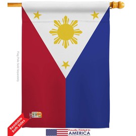 Philippines Garden House Flags Kit Regional Nationality Nation International World Country Particular Area Small Decorative Gift Yard Banner Double-Sided Made In USA 28 X 40