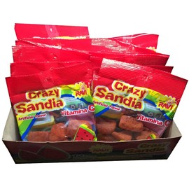 Crazy Sandia, Hot Watermelon Jellies, 12 Sobres/Pouches, 56.7 grams cada uno, 2 ounces each, 24 ounces total