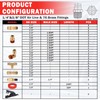 CheeMuii 76 PCS Brass DOT Air Line Fittings with 100FT