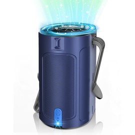 VEKK Wearable Fan Rechargeable, 4-Speeds Personal Waist Fan with 7100RPM Strong Airflow, 25H Runtime, Hands-Free Neck Belt Fan for Sport, Outdoor, Jobsite, Traveling