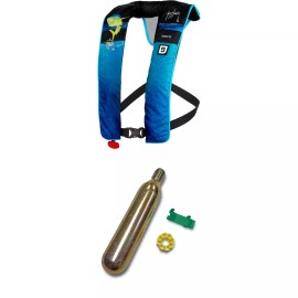 Bluestorm Gear NEW Bluestorm Cirrus 26 Inflatable Life Jacket Guy Harvey SeriesChoose Color - Guy Harvey MAHI + Re-Arm Kit