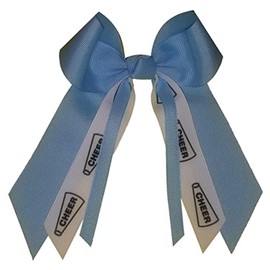 Small Bow Cheerleading, Made in the USA, White Pony Band (Light Blue), many colors