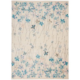 Nourison Home Nourison TRA04 Tranquil Bohemian Floral Ivory Area Rug 6' X 9'