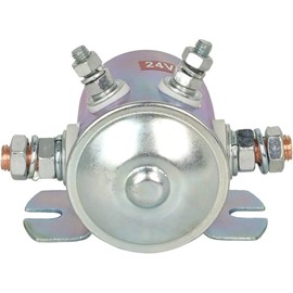 XYZIL 24 Volt 4 Terminal Metal DC Contactor 974-2415-010-09 Compatible with Trombetta Solenoid Switch Relay 100% Continuous Duty Handle High Currents Inrush Interrupt
