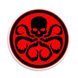 Hydra Army Superhero Red Skull Sticker Decal Notebook Car Laptop 5.5"x5.5"