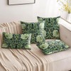 HUASHUZI Cushion Covers William Morris 45x45cm Green Leaf Decorations Double