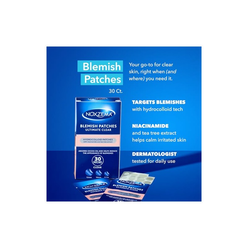 Noxzema Acne Treatment Bundle - Clear Blemish Patches & Pads