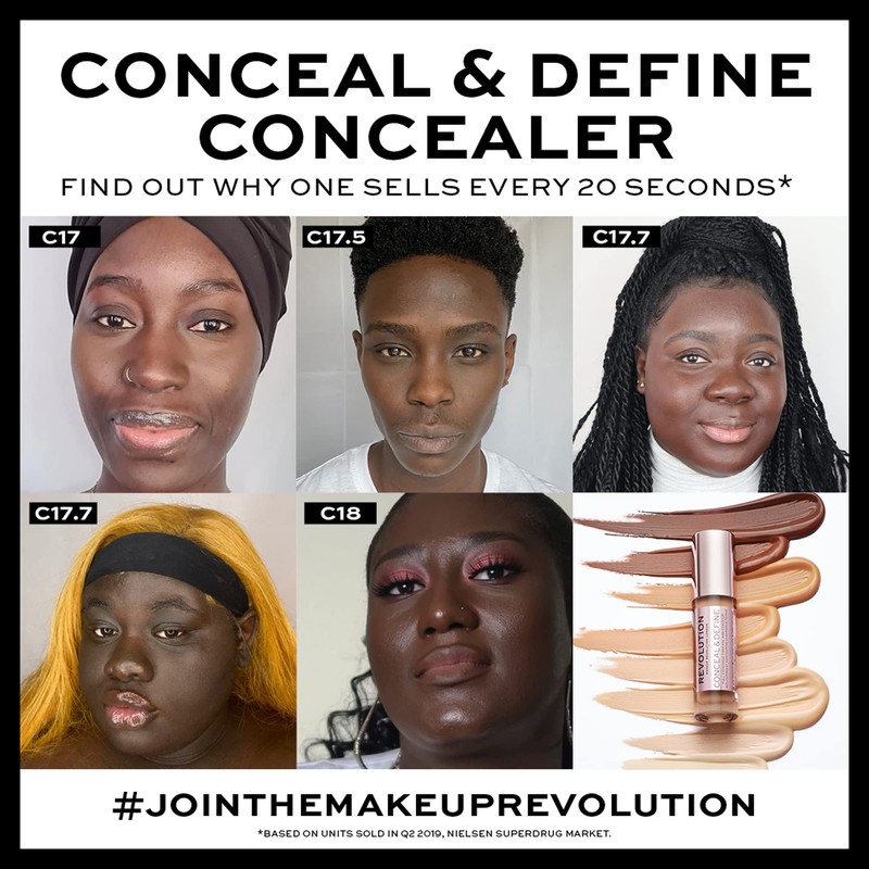 Revolution Beauty London Conceal and Define Concealer C17