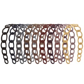 Exacoo 9PCS Glitter Hoop Headbands for Women Shiny Gold Metallic Hair Accessories Set