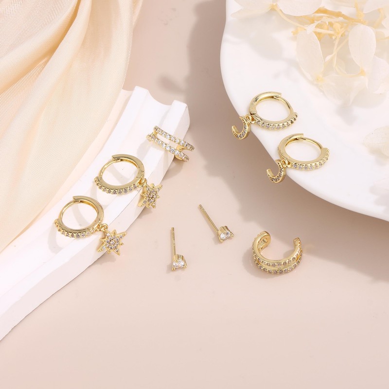 WAINIS Huggie Small Hoop Earrings for Women 3-4 Hole Cartilage