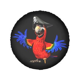 Parrot Pirate Spare Tire Cover Waterproof Sun Protection Fit for Trailers, Rv, SUV, Off-Road Vehicle, Camper, and Trucks Wheel Cover 16 Inches