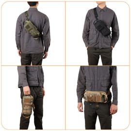 ACEXIER Tactical Sling Shoulder Bag Military Chest Bag Belt Waist Bag Multifunctional Belt Bag for Outdoor Hunting EDC Tool Bag