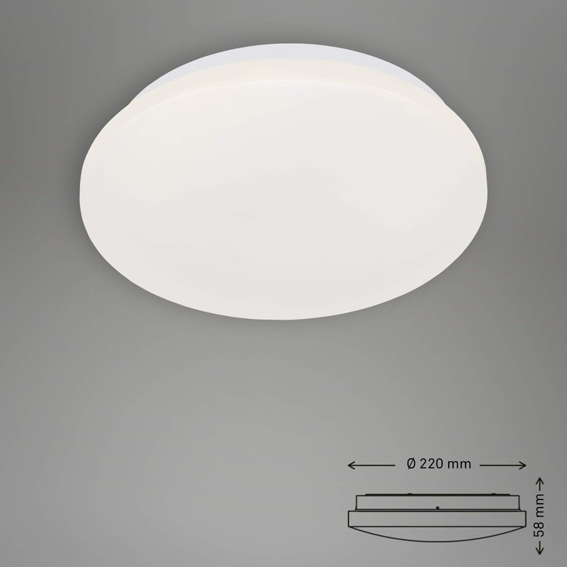 Briloner Leuchten 3404-016 LED Ceiling Light, Bathroom Light, IP44, 10