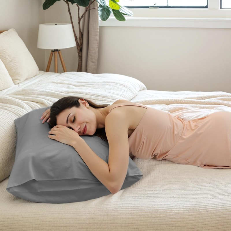 TELUS Pillow Cases Queen Size 2 Pack, Bamboo Rayon &