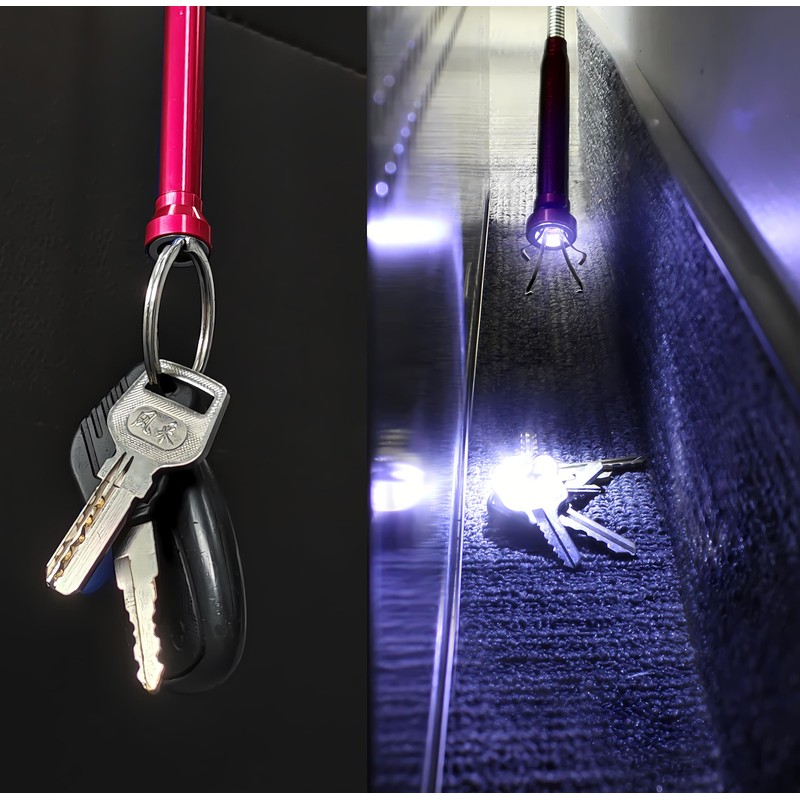 Flexible Magnetic Pickup Tool,Bendable Grabber Tool with 4 Claws &
