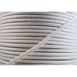 Cotton Piping Cord - Natural - Netted, Pre-Shrunk - for Upholstery, Soft furnishings, Dressmaking (5mm White, 10m - 1000cm)
