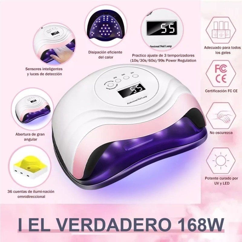 NIBEAUSL Lámpara De Uñas Uv Led Esmalte Kit Para Uñas