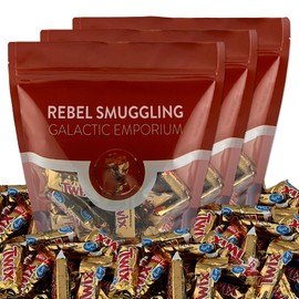 Caramel Chocolate Fun Size Candy Bars Bulk 3 x 2LB Bags by Rebel Smuggling Galactic Emporium (6lbs Total)